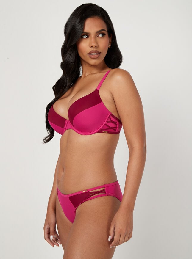 Boux Avenue Mykonos Strap Side Full Support Bikini Top - Lipstick