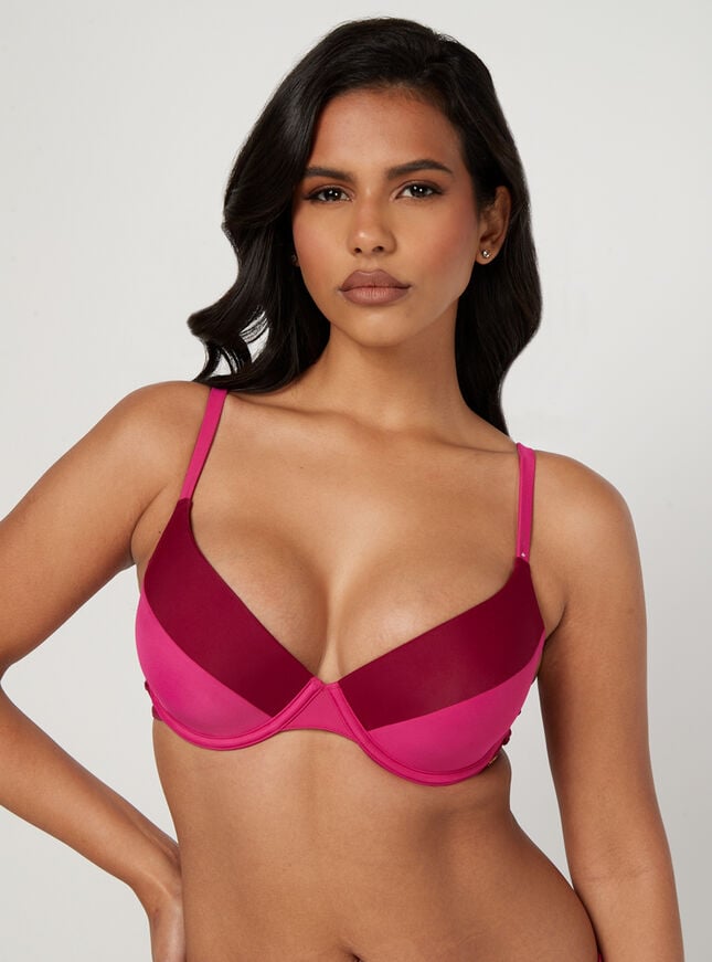 boux avenue Mykonos strap side full support bikini top - Lipstick
