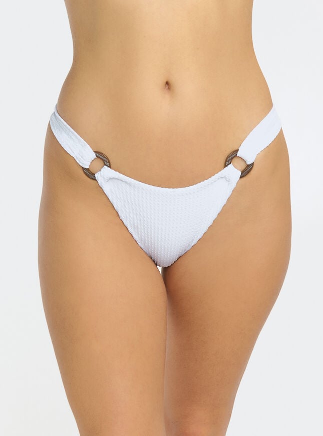boux avenue Portofino crinkle brazilian bikini bottoms - White