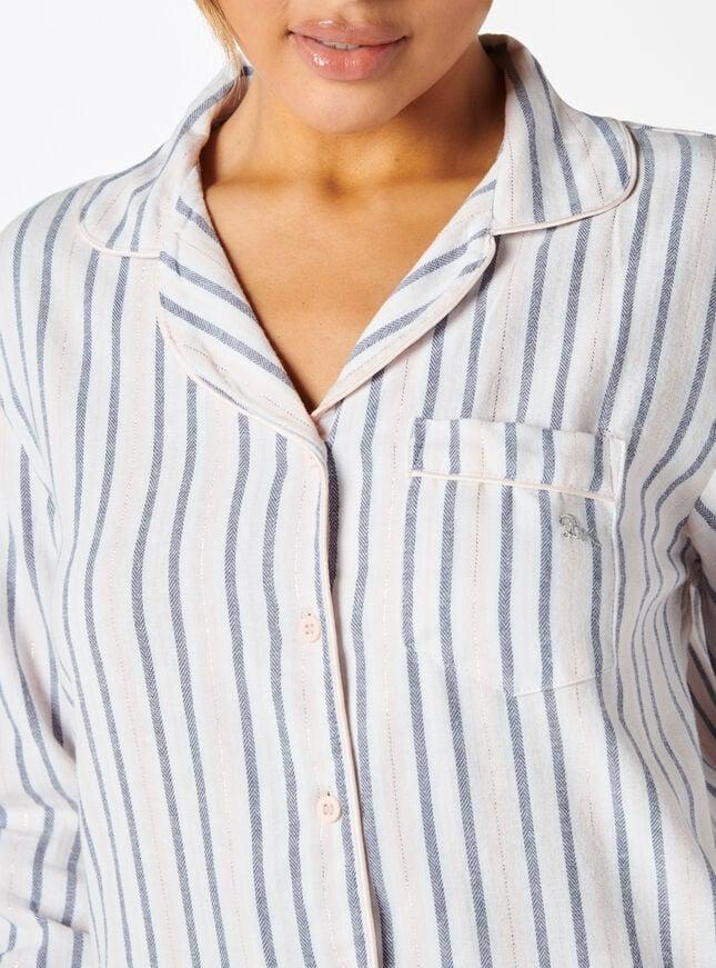Boux Avenue Preppy Stripe Matching Pyjamas In A Bag - Pink Mix