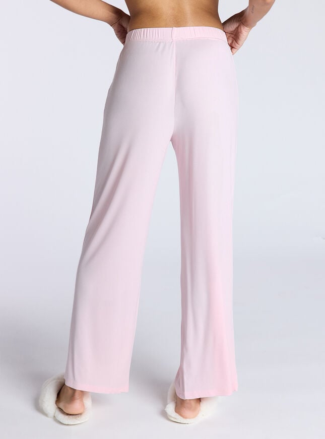 Boux Avenue Ribbed Modal Wide Leg Pyjama Trousers - Pink