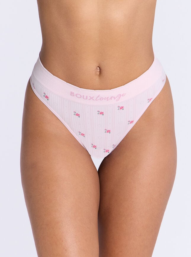 boux avenue Ribbed seamless ditsy floral briefs - Pink Mix