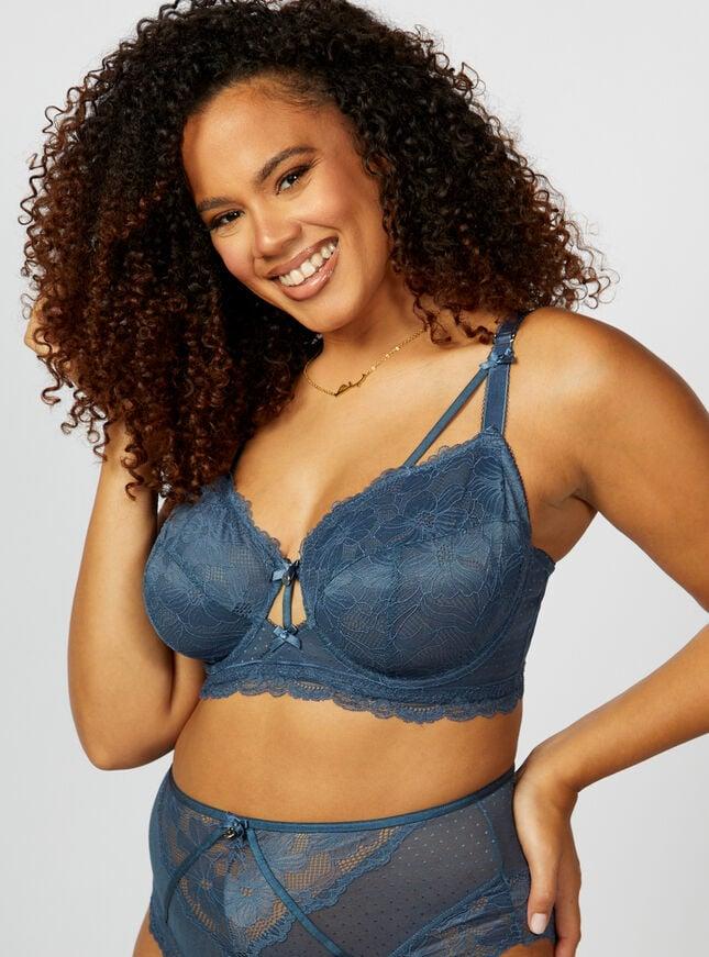 Boux Avenue Sabine Unpadded Balconette Bra - Steel Blue