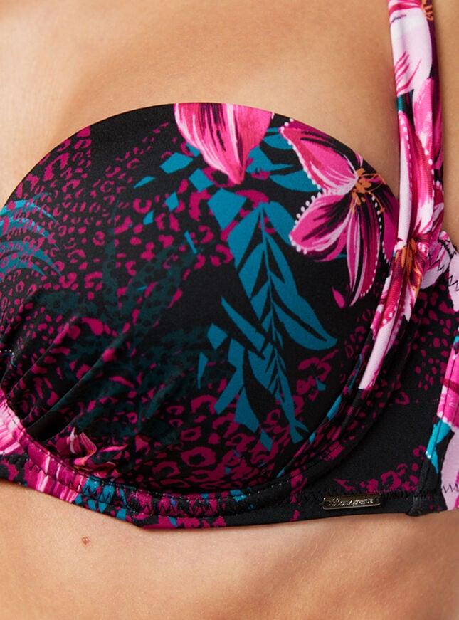 Boux Avenue Savannah Floral Sling Bikini Top - Black Mix
