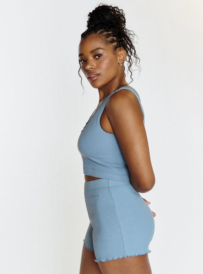 Boux Avenue Seamless Built-in Support Vest - Steel Blue