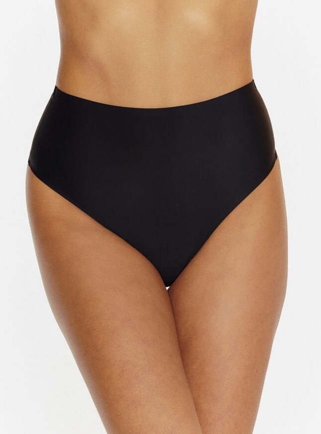 boux avenue Seamless microfibre high waist thong - Black