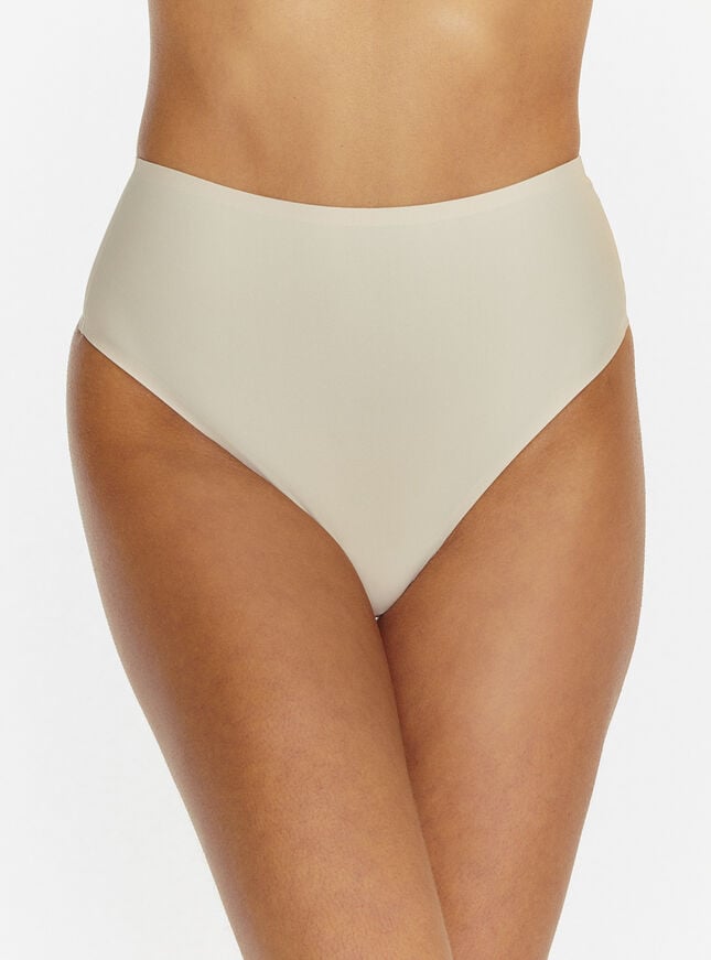 boux avenue Seamless microfibre high waist thong - Nude