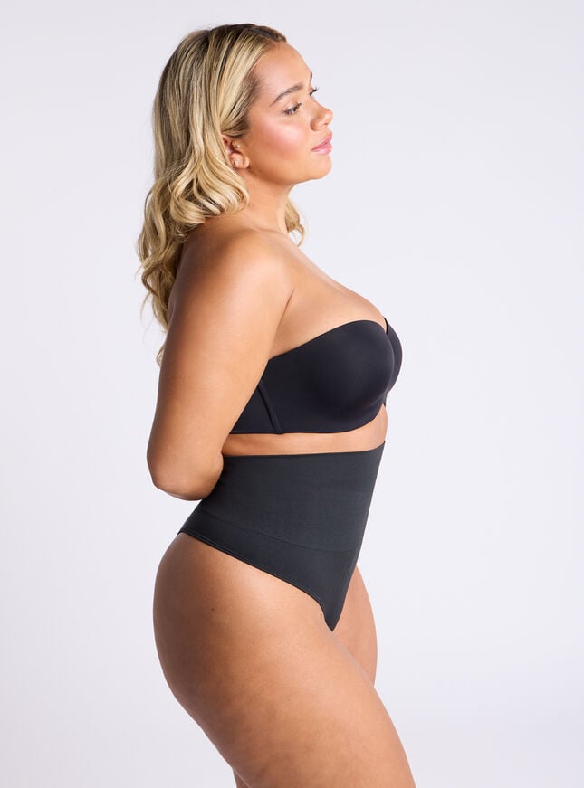 Boux Avenue Smoothing Soft-stretch High Waisted Thong - 00 Dark