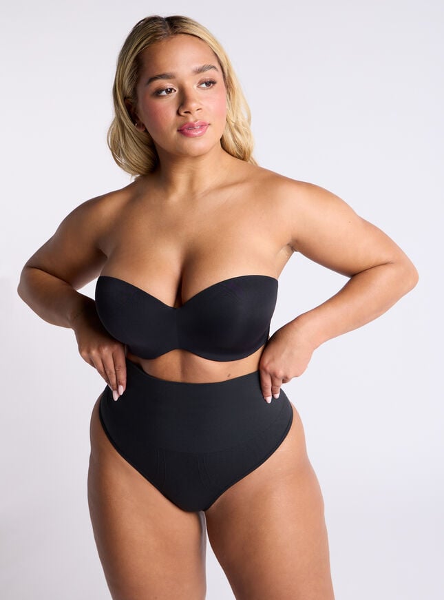 Boux Avenue Smoothing Soft-stretch High Waisted Thong - 00 Dark