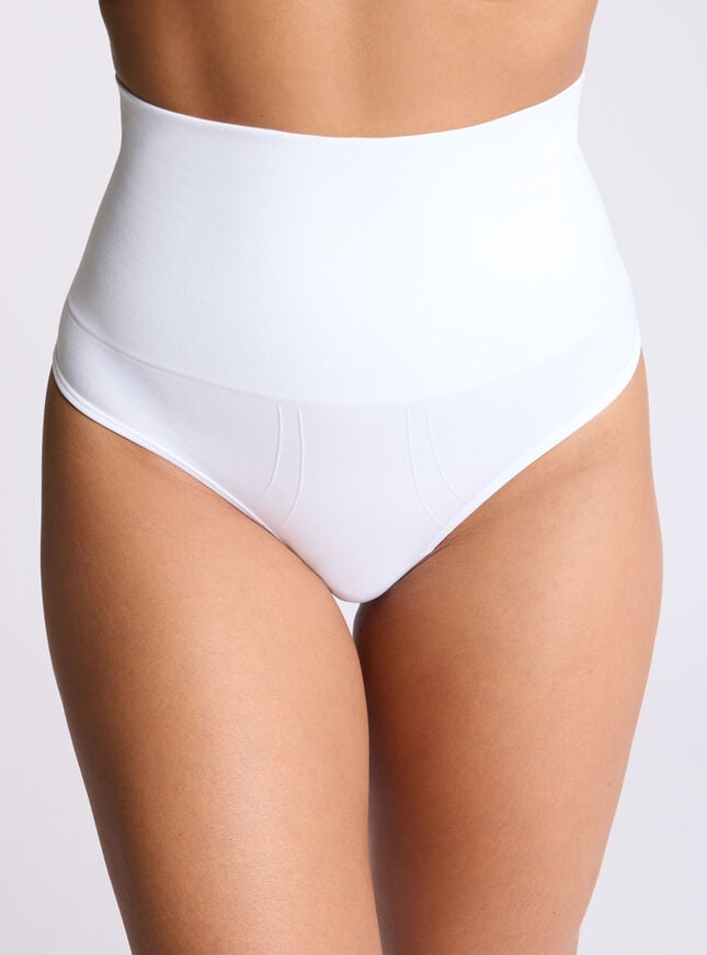 boux avenue Smoothing soft-stretch high waisted thong - 01 Light