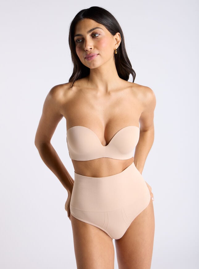 Boux Avenue Smoothing Soft-stretch High Waisted Thong - 02 Fair