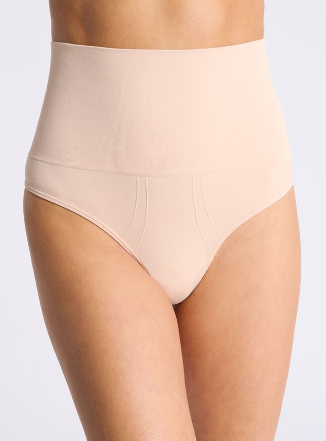 boux avenue Smoothing soft-stretch high waisted thong - 02 Fair