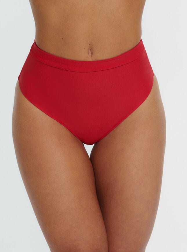 boux avenue Sorrento high waist bikini briefs - Strawberry