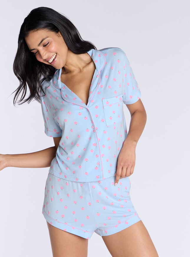 Boux Avenue Strawberry Modal Short Pyjama Set - Powder Blue