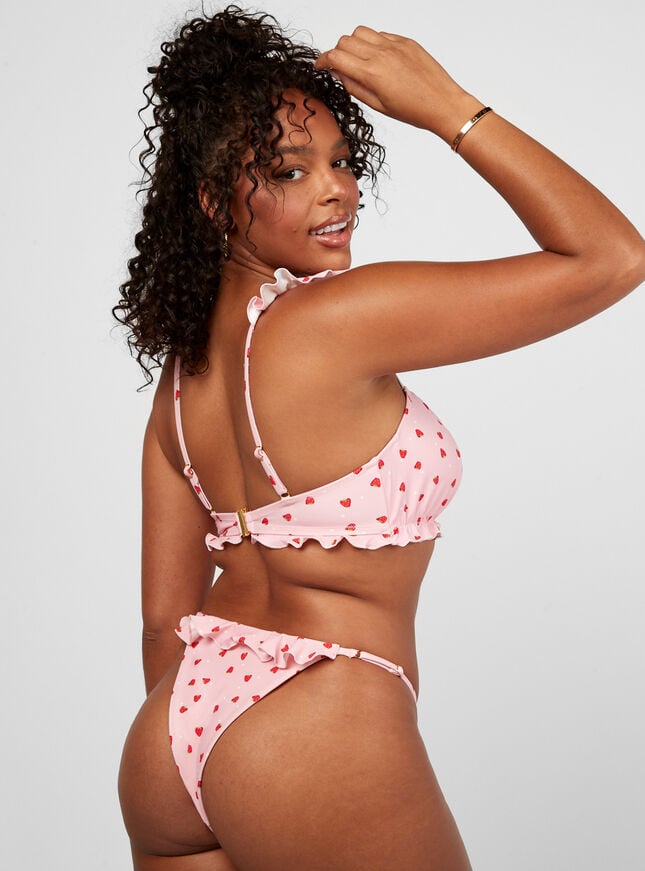 Boux Avenue Strawberry Print String Side Bikini Briefs - Pink Mix