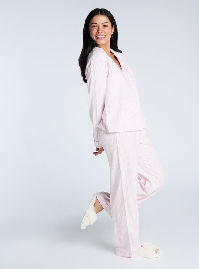 Boux Avenue Stripe Cotton Pyjamas In A Bag - Pink Mix
