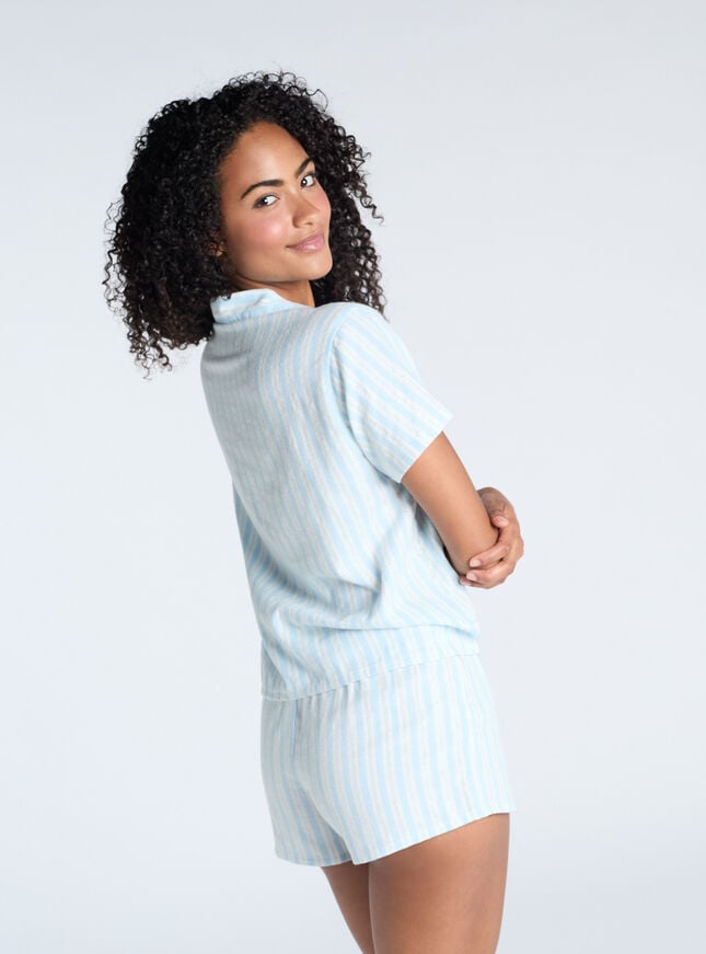Boux Avenue Stripe Cotton Short Pyjamas In A Bag - Blue Mix