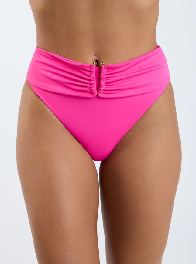 boux avenue Tulum high waist brazilian bikini bottoms - Neon Pink