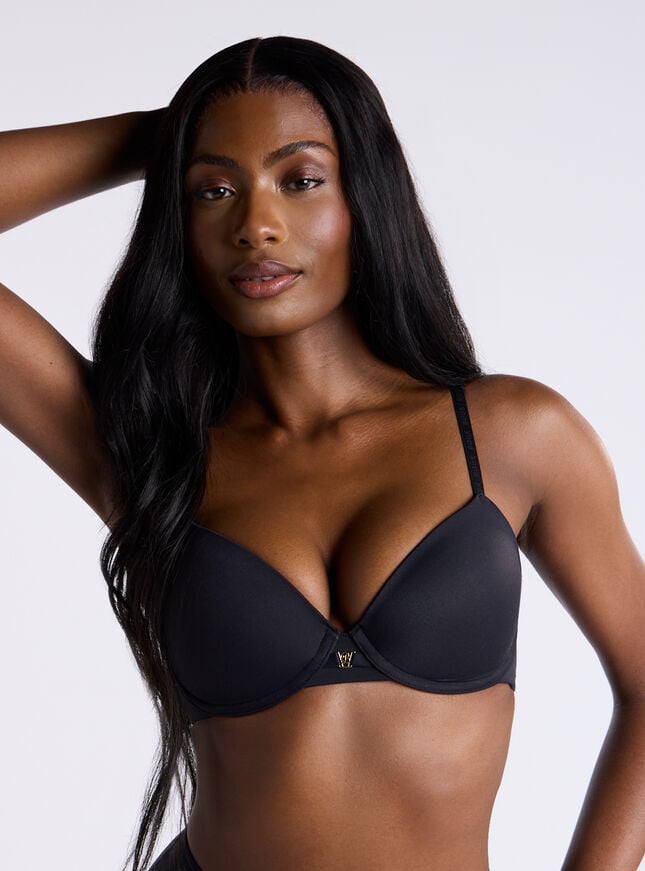 boux avenue Ultra light microfibre plunge t-shirt bra - 00 Dark