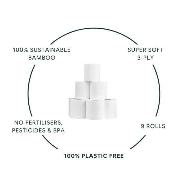Bower Bower Bamboo Toilet Tissue - 9 Rolls