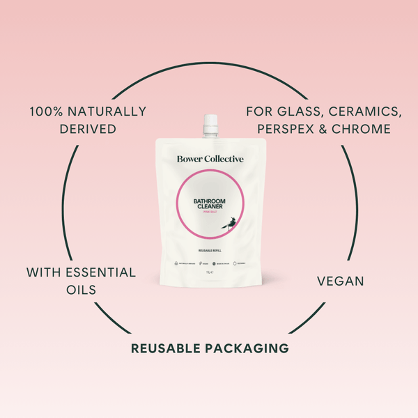 Bower Bower Bathroom Cleaner Pink Salt Refill 1L