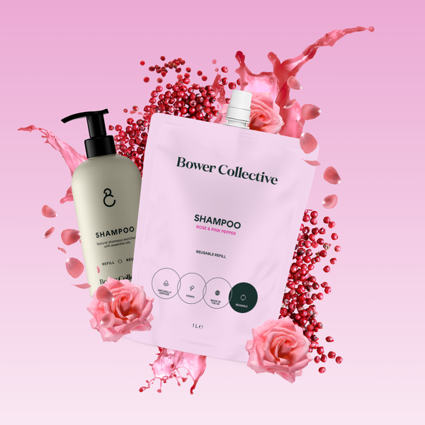 Bower Bower Shampoo Refill - Rose & Pink Pepper 1L