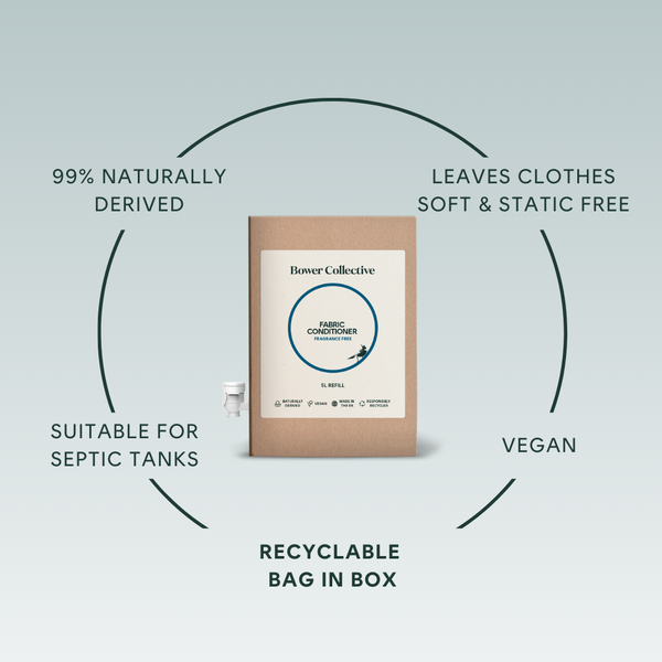 Bower Bower Fabric Conditioner Refill - Fragrance Free 5L Bag In Box