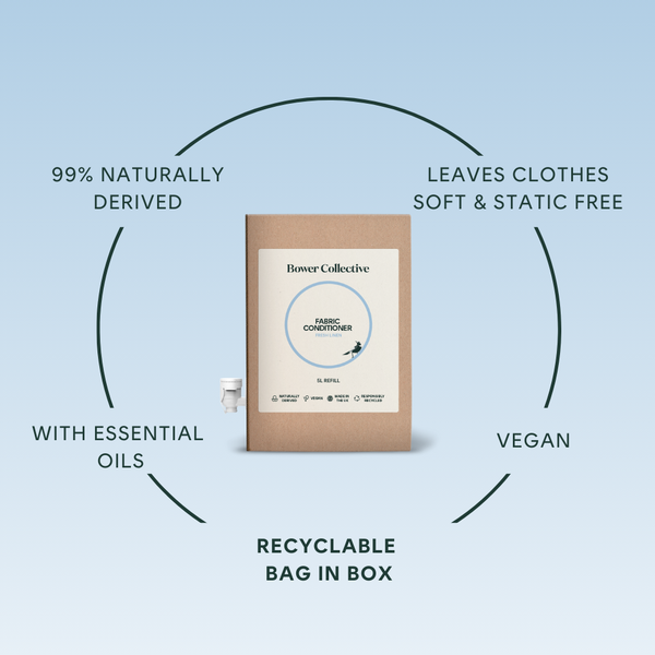 Bower Bower Fabric Conditioner Refill – Fresh Linen - Bag In Box - 5L