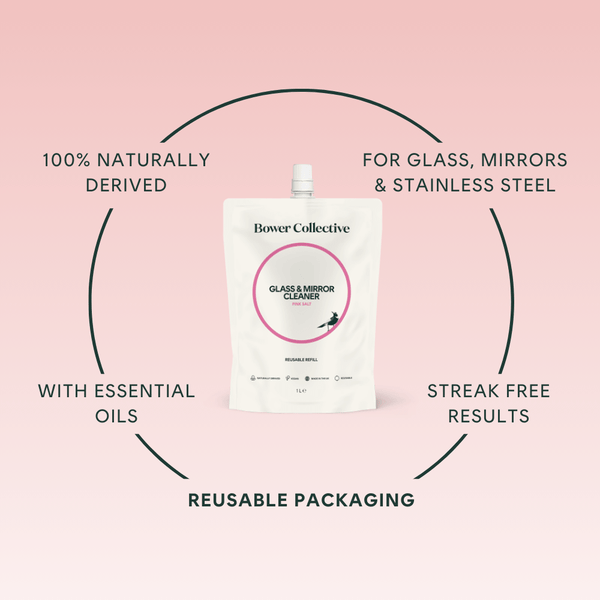 Bower Bower Glass & Mirror Cleaner Refill – Pink Salt 1L
