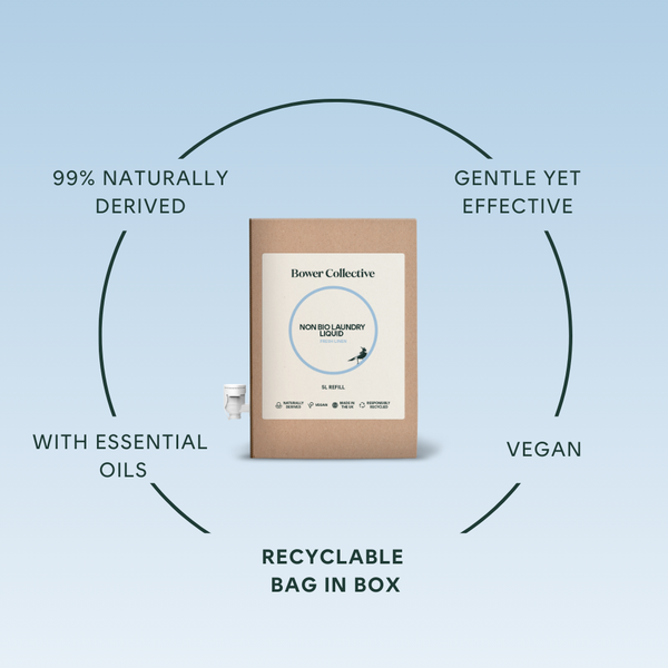 Bower Bower Non-Bio Laundry Liquid Refill – Fresh Linen - Bag In Box - 5L