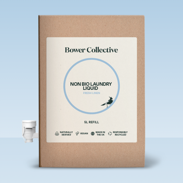 bower Bower Non-Bio Laundry Liquid Refill – Fresh Linen - Bag in Box - 5L