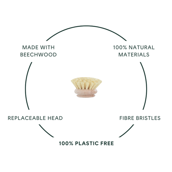 Bower Bower Wooden Replaceable Head For Dish Brush - 5cm