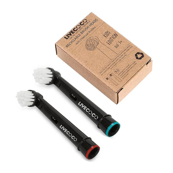 bower LiveCoco Kids Edition Oral B Compatible Recyclable Toothbrush Heads - Age 3+