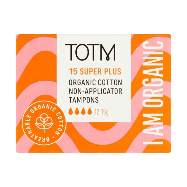 Bower TOTM Organic Cotton Non-Applicator Tampons – Medium Super Super Plus