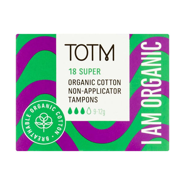 bower TOTM Organic Cotton Non-Applicator Tampons – Medium Super Super Plus