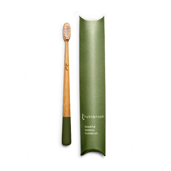 Bower Truthbrush Bamboo Toothbrush – Soft/Medium – White/Pink/Grey/Green