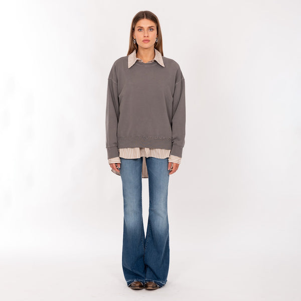 Bowery Nyc CREW NECK L/S MID WEIGHT SWEAT - OVERSIZED FIT