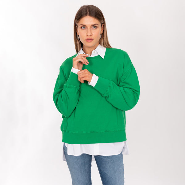 Bowery Nyc CREW NECK L/S MID WEIGHT SWEAT - OVERSIZED FIT