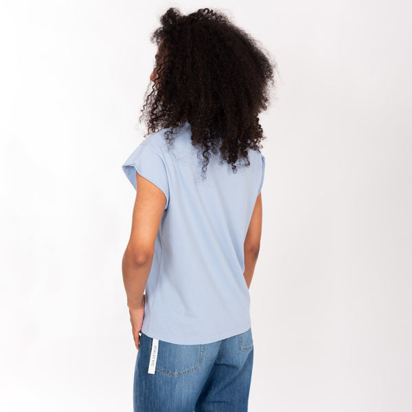 Bowery Nyc CREW NECK ROLLED UP S/S T-SHIRT - VINTAGE JERSEY - BOXY FIT