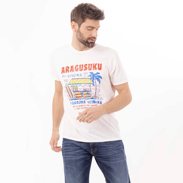 Bowery Nyc MAN'S "ARAGUSUKU" CREWNECK SHORT SLEEVE T-SHIRT - SLUB JERSEY
