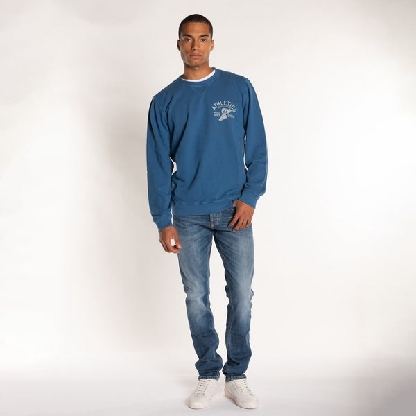 Bowery Nyc MAN'S "ATHLETICS" CREW NECK L/S MID WEIGHT SWEAT - REGULAR FIT