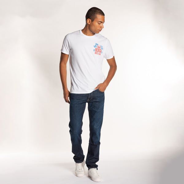 Bowery Nyc MAN'S "BEACH BOY'S CLUB" CREW NECK S/S T-SHIRT - VINTAGE JERSEY- REGULAR FIT