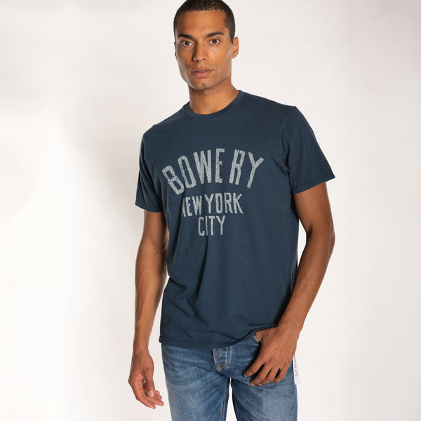 bowery nyc MAN'S "BOWERY NYC" S/S CREWNECK TSHIRT - SLUB JERSEY