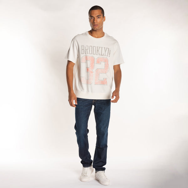 Bowery Nyc MAN'S "BROOKLYN" CREW NECK S/S LIGHT SWEAT - RELAXED FIT