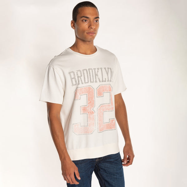 bowery nyc MAN'S "BROOKLYN" CREW NECK S/S LIGHT SWEAT - RELAXED FIT bowery nyc MAN'S "BROOKLYN" CREW NECK S/S LIGHT SWEAT - RELAXED FIT