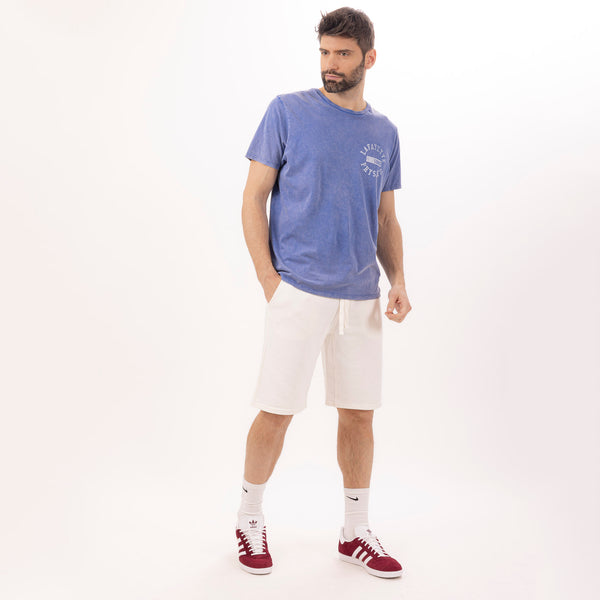 Bowery Nyc MAN'S CREWNECK "FAYETTE" SHORT SLEEVE T-SHIRT - VINTAGE JERSEY - ACID DYED