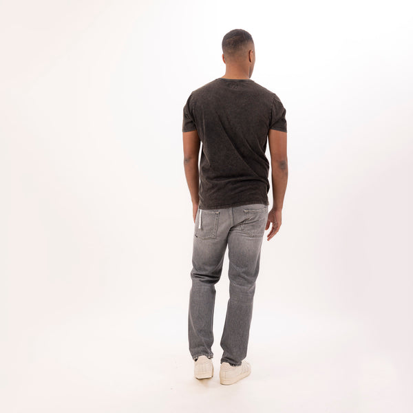 Bowery Nyc MAN'S CREWNECK "VENICE 99" SHORT SLEEVE T-SHIRT - VINTAGE JERSEY - ACID DYED