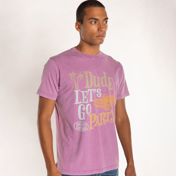 Bowery Nyc MAN'S "DUDE" CREW NECK S/S T-SHIRT - SOFT JERSEY - REGULAR FIT