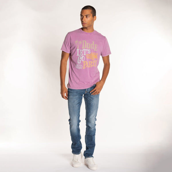 Bowery Nyc MAN'S "DUDE" CREW NECK S/S T-SHIRT - SOFT JERSEY - REGULAR FIT