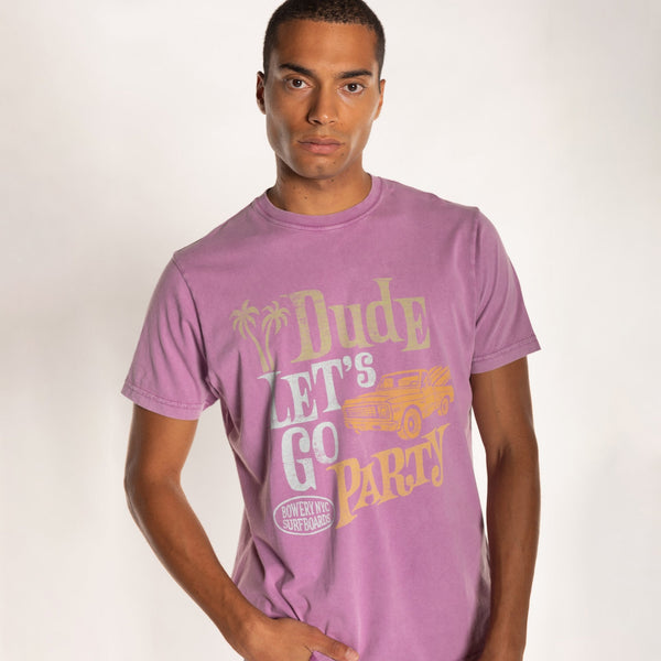 bowery nyc MAN'S "DUDE" CREW NECK S/S T-SHIRT - SOFT JERSEY - REGULAR FIT